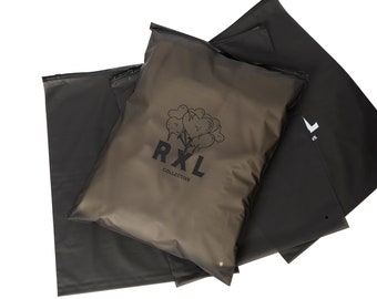 Bolsa con cremallera negra mate personalizada de alta calidad para empacar ropa, bolsas de plástico ziplock con cierre de cremallera esmerilado personalizado para ropa