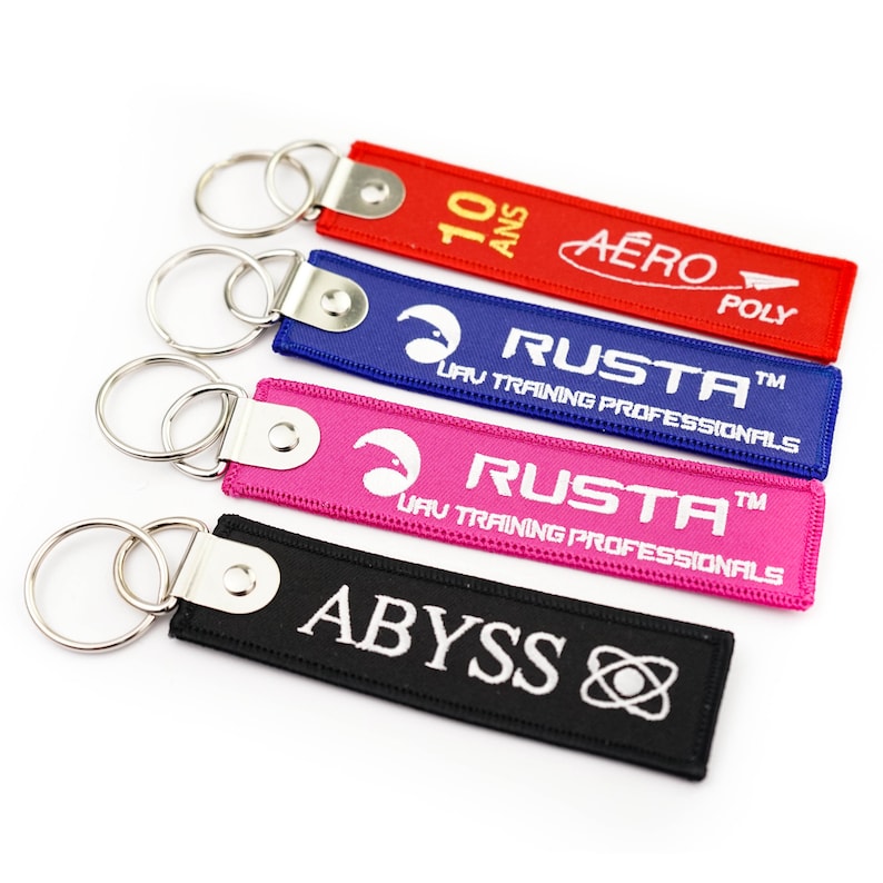 100 Custom Embroidered Luggage Tags Personalized Embroidered Etsy