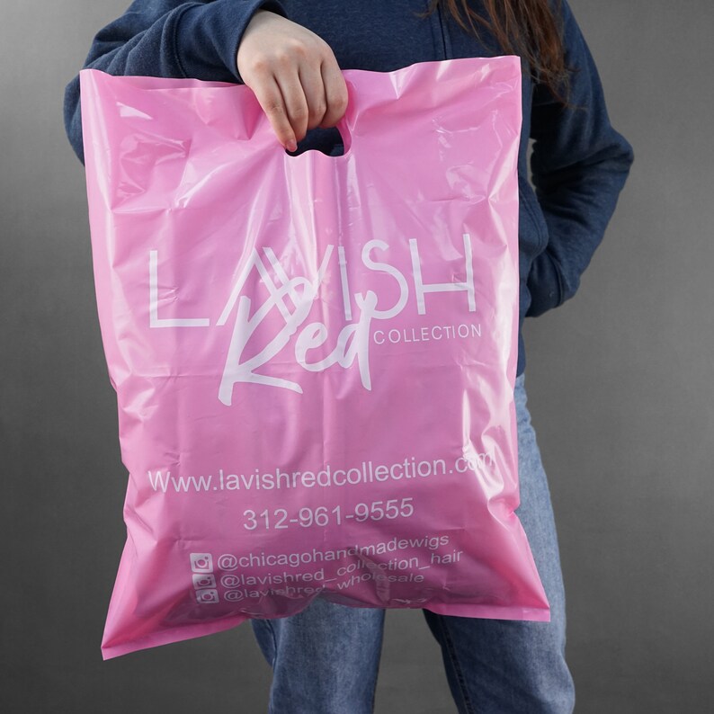 On Sale 10x14 Custom Merchandise Bags Plastic Shopping Etsy