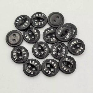 Biggest SALE Custom Matte Black Resin Button, Bowl Shaped Button, Extra Small Four Holes Buttons, Mini Blouse Buttons, Shirt Buttons