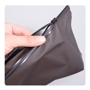 Custom high quality black matte zipper bag for packing clothes, Custom Frosted zip seal ziplock plastic bags for clothing image 10