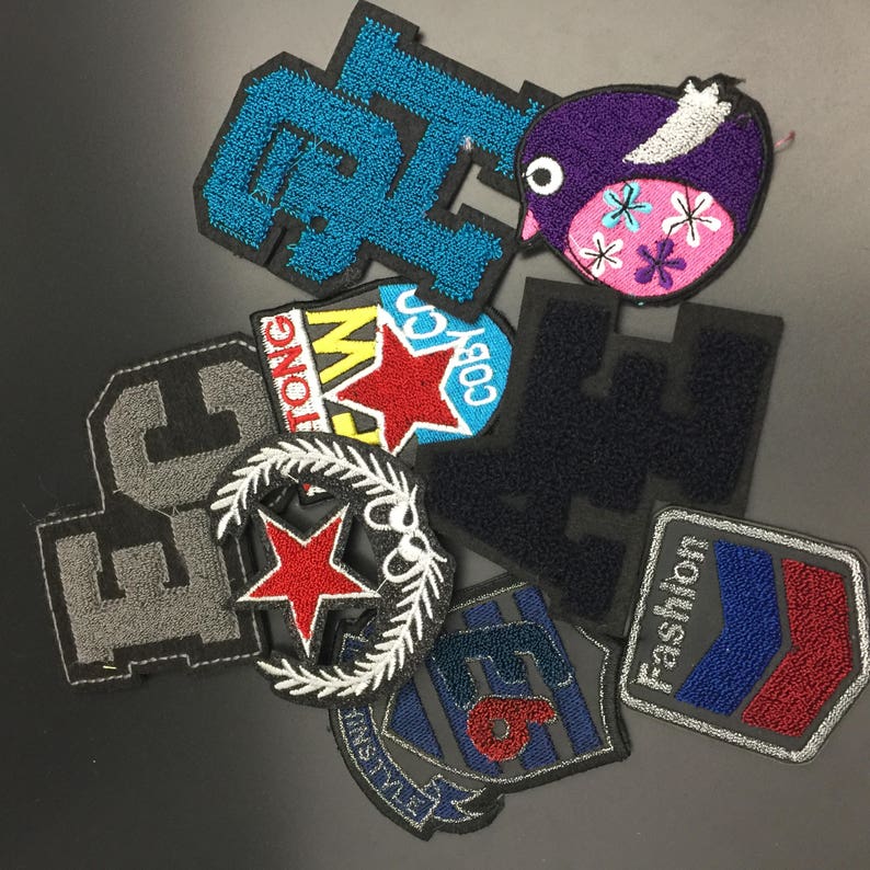 100 jacket patches varsity patches chenille patches Etsy