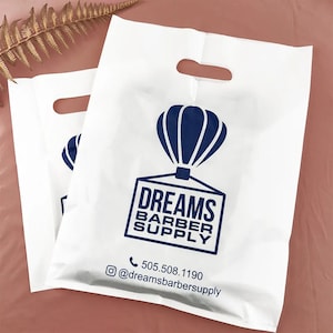 50-1000Pcs Custom Shopping Bags with Logo for Boutique Custom Plastic Gift Bags with Logo Custom Merchandise Bags with Logo for Business