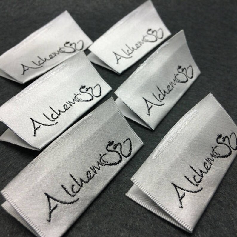 200 custom satin woven labels woven satin labels clothing Etsy