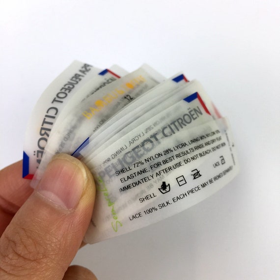 Pobsuier 100pcs Custom Plastic Labels Clothing Brand Tag