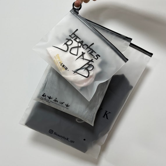 Buy 100 Custom Frosted Zipper Bags, Clear Ziplock Bag, High