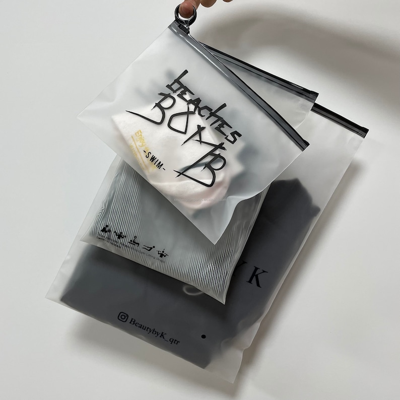 1000pcs on Sale Custom Frosted Zipper Bags Custom Packaging - Etsy