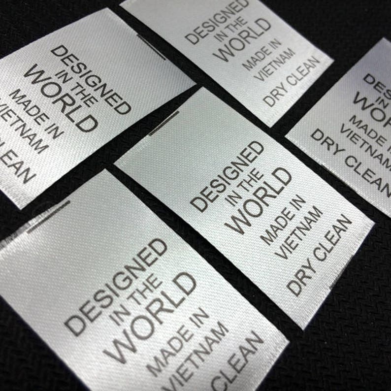 200 Custom Satin Labels Clothing Labels Satin Labels Custom Etsy