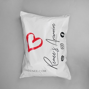 custom matte black poly mailers