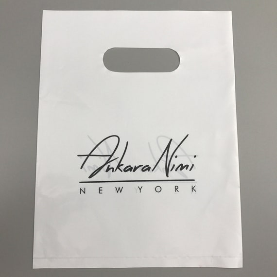 On Sale 12x16 White Poly Handle Bag Custom Plastic Bags