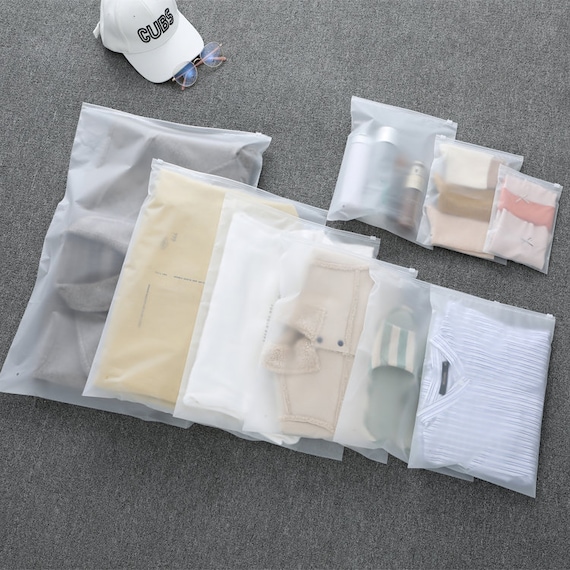 100 Custom Frosted Zipper Bags, Clear Ziplock Bag, High Quality Clothes  Plastic Bag, Custom Zip Lock Bag for Poly Mailer 