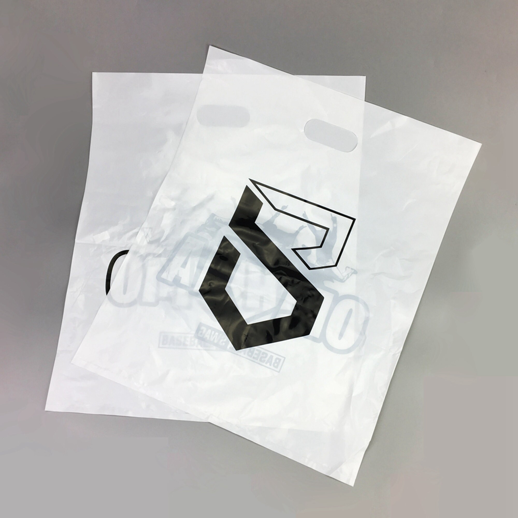 InfinitePack Black Plastic Merchandise Bags With Die-Cut Handles - 12"x15", 1.25 MIL Thick, 100 Pack For Retail, Gifts, Trade Shows
