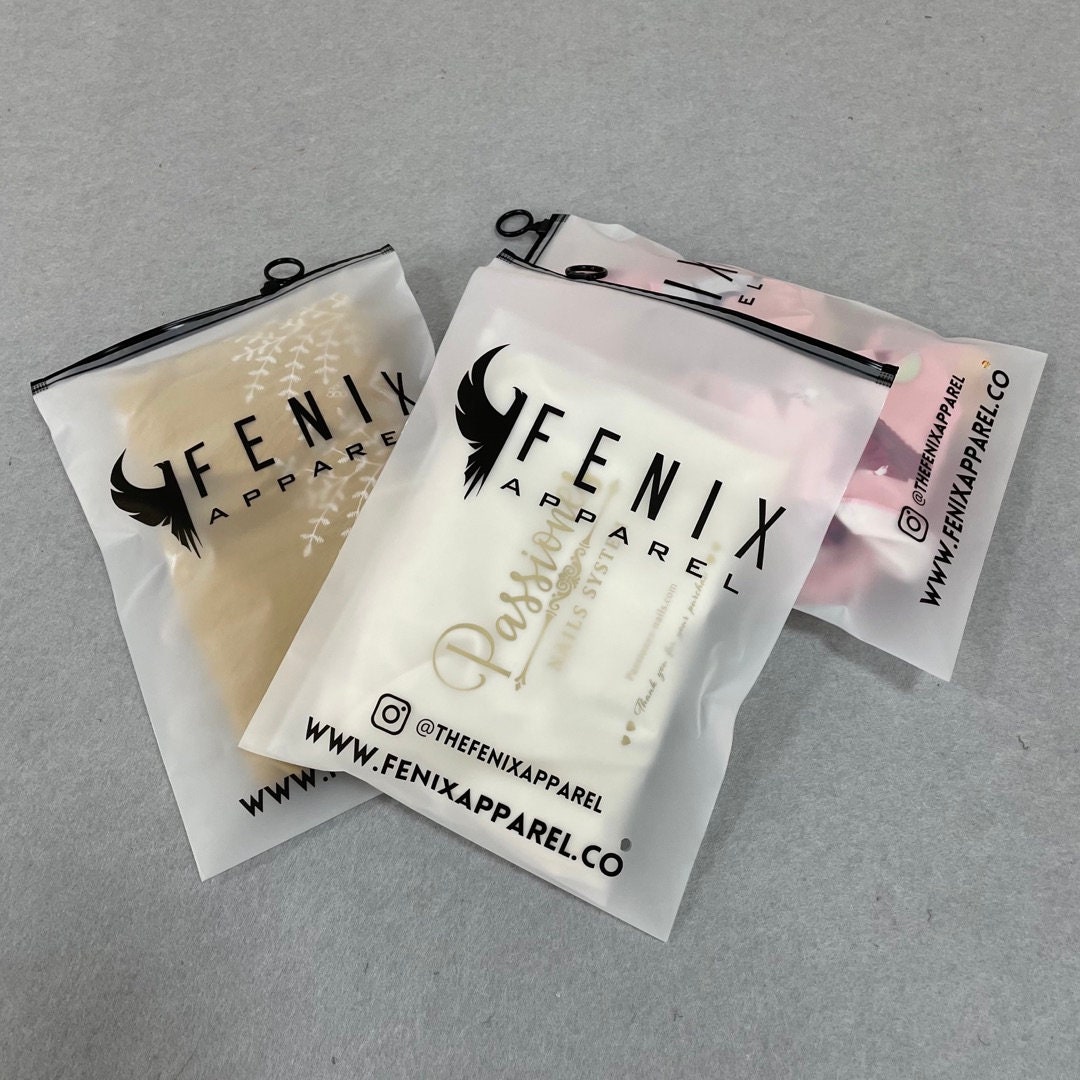 Custom Frosted Zip Seal Ziplock Plastic Bags for Clothing Etsy