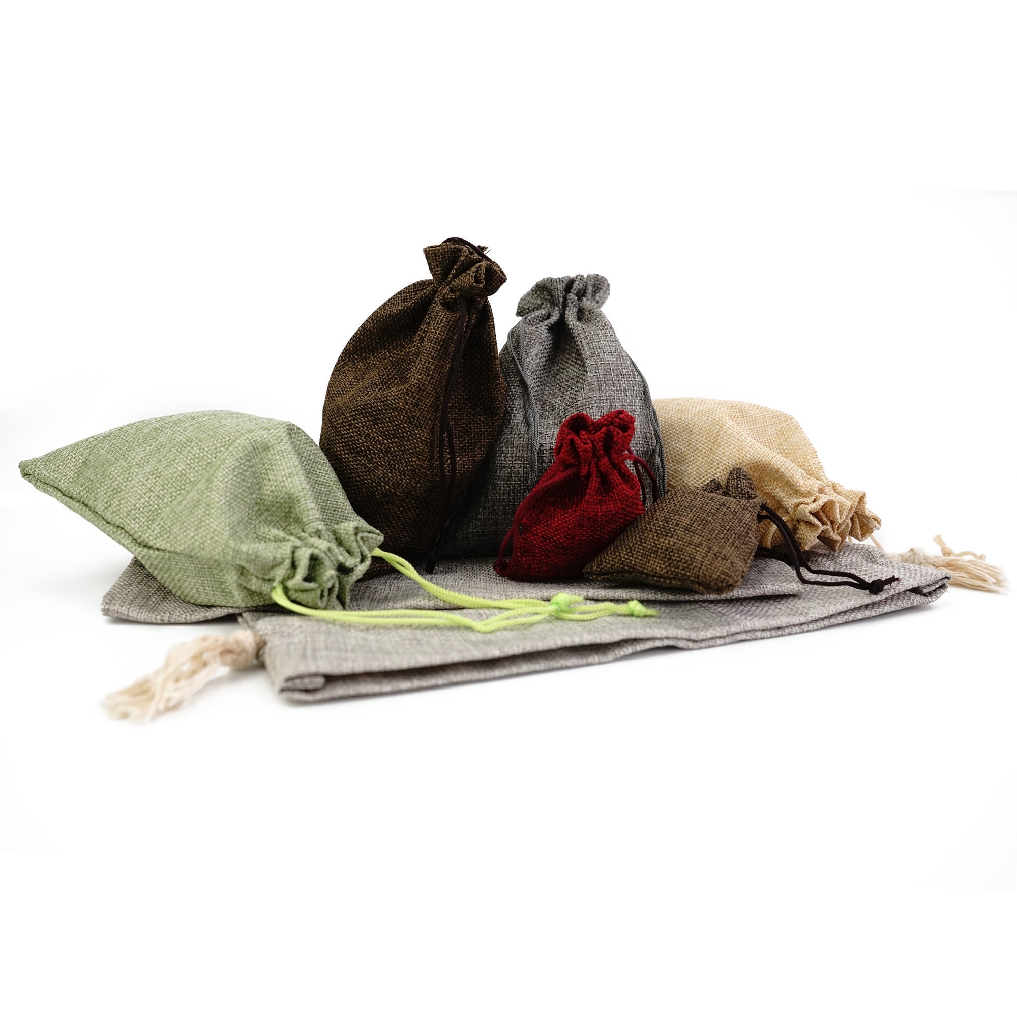 6x10 Solid Color Cotton Linen Storage Bag EcoFriendly Etsy