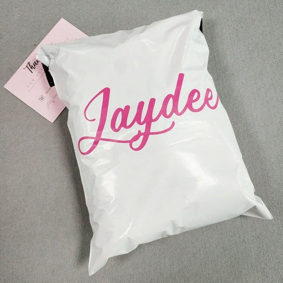 50 1000pcs Custom White Poly Mailers Adhesive Self Sealing Custom Shipping Bags With Logo Custom Poly Mailers for Clothing Etsy