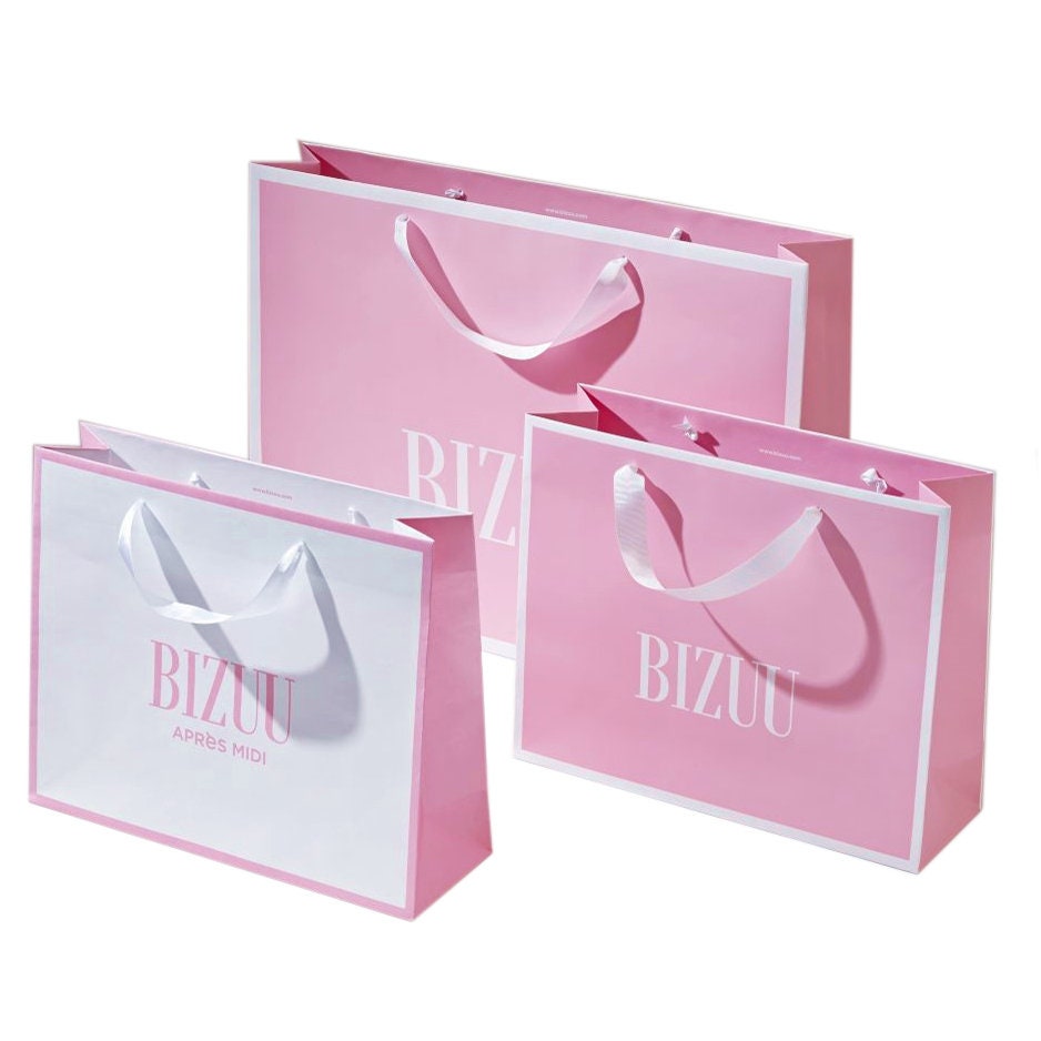 100pcs Custom Boutique Paper Bags Shopping Bag With Handles Clothes Merchandise Boutique Retail Bags Party Bag Handle Bags Wedding Bag Etsy