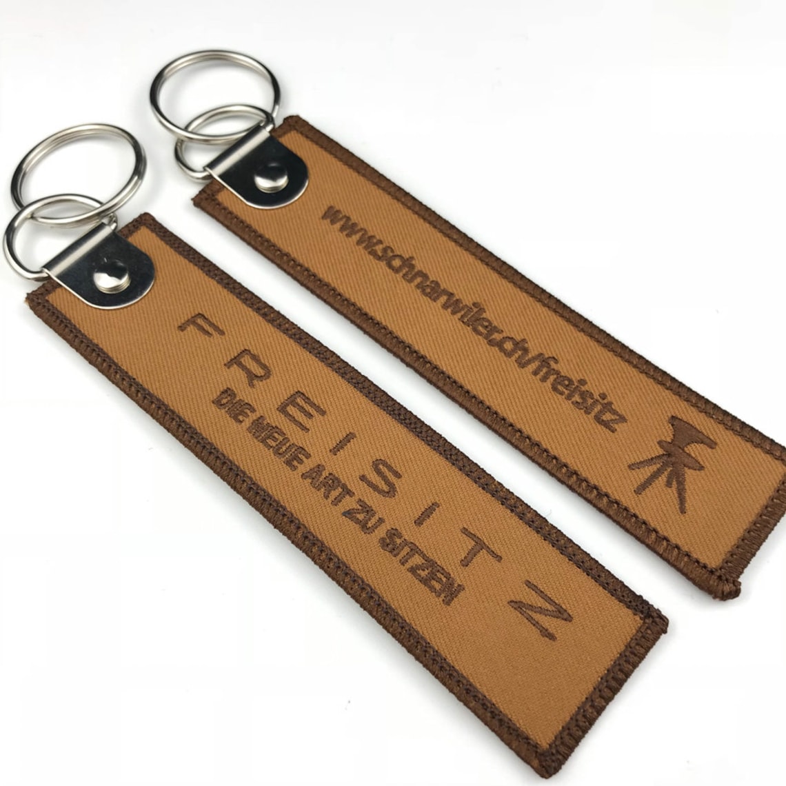 100 Personalized embroidered key tags Double Sided Etsy