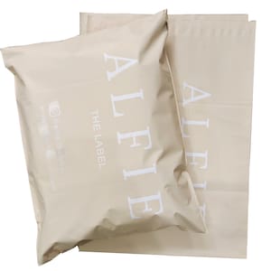 Bolsas de envío beige con logotipo, personalice su diseño, bolsas de correo autoselladas, embalaje de envío, sobres de embalaje, bolsa de envío con su logotipo