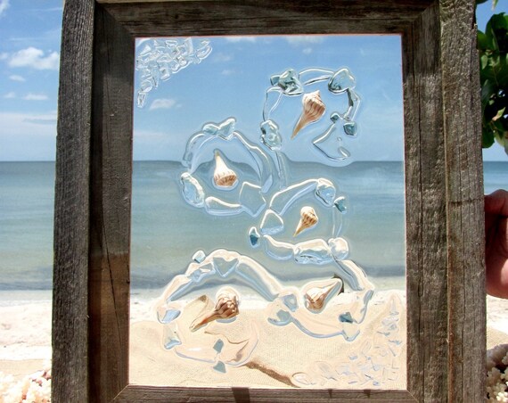 Beach Glass Ocean Blue Gulf Whelks #97