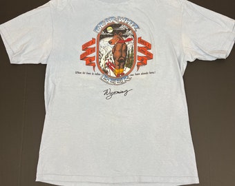 VTG Bear Whiz T-shirt Wyoming 1980s Large - Etsy