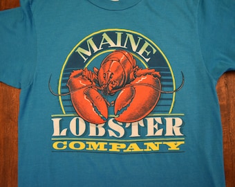 Vintage Lobster t-shirt teal 1980s