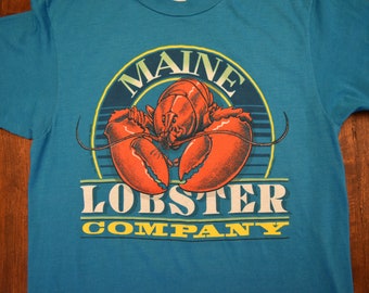 Vintage Lobster t-shirt teal 1980s