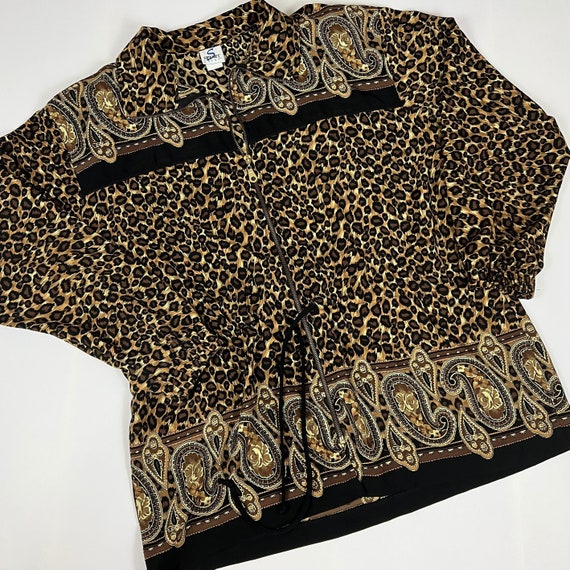 1980s Leopard Jacket- Size Large - image 1