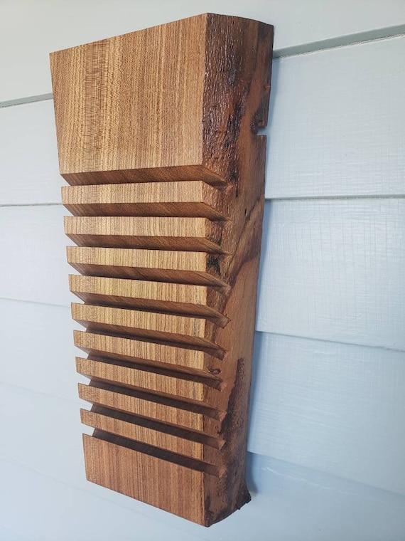 Wallmounted Quilt Ruler Rack in Live Edge Red Elm Etsy