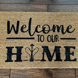 Arabic theme Welcome  Doormat | Housewarming or Wedding Gift | Custom Doormat | Personalized Doormat | Closing Gift | Front Door Mat