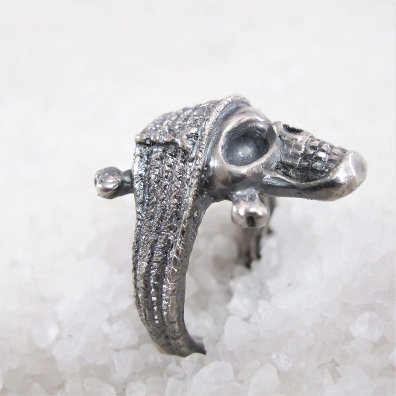 Johnny Depp ring, Jack Sparrow, 15 grams of silver, rustic handcrafted ring, pirate crew ring image 5