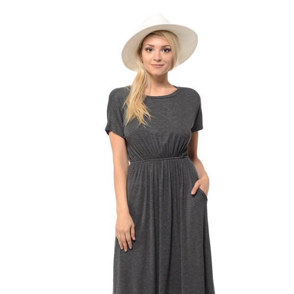 Charcoal Grey Dress Etsy