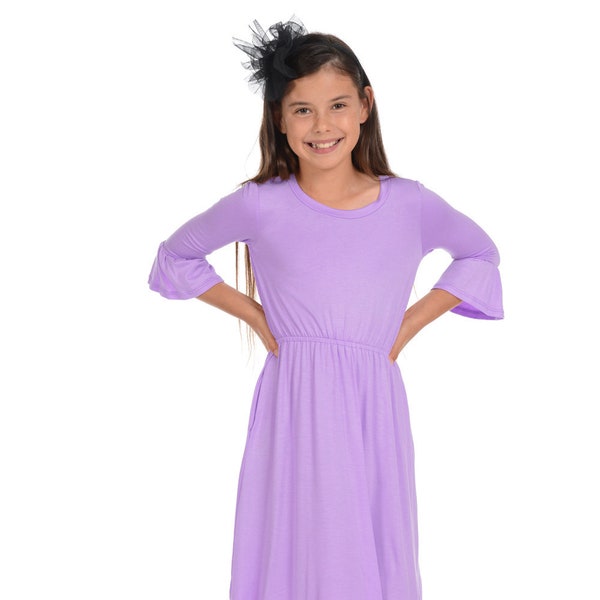 Girls Lavender Dress Etsy