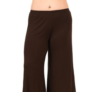 Plus Size Elastic Waist Wide Leg Crop Culottes Pants Brown - Etsy