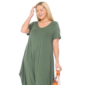Plus Size Short Sleeve Harem Jumpsuit Olive - Etsy