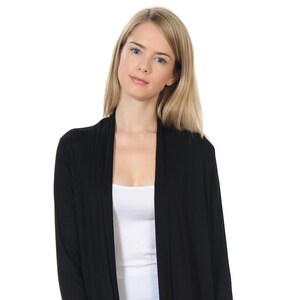 Long thin black sweater top