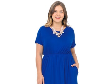 royal blue plus size dress
