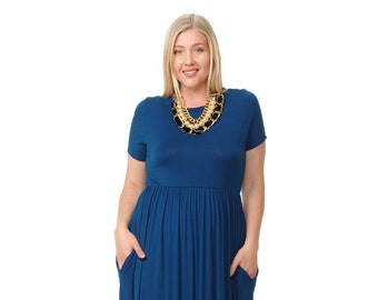 dark teal plus size dress