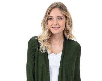 Olive green cardigan sweater womens clearance