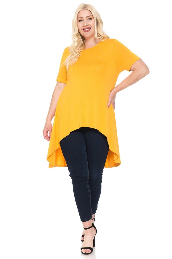 Plus Size High-low Tunic Mustard | Etsy