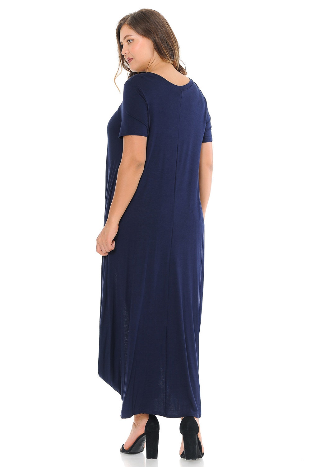 Plus Size High-low Maxi Top Navy - Etsy