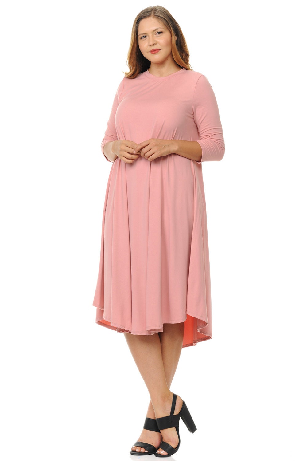 Midi swing dress clearance plus size