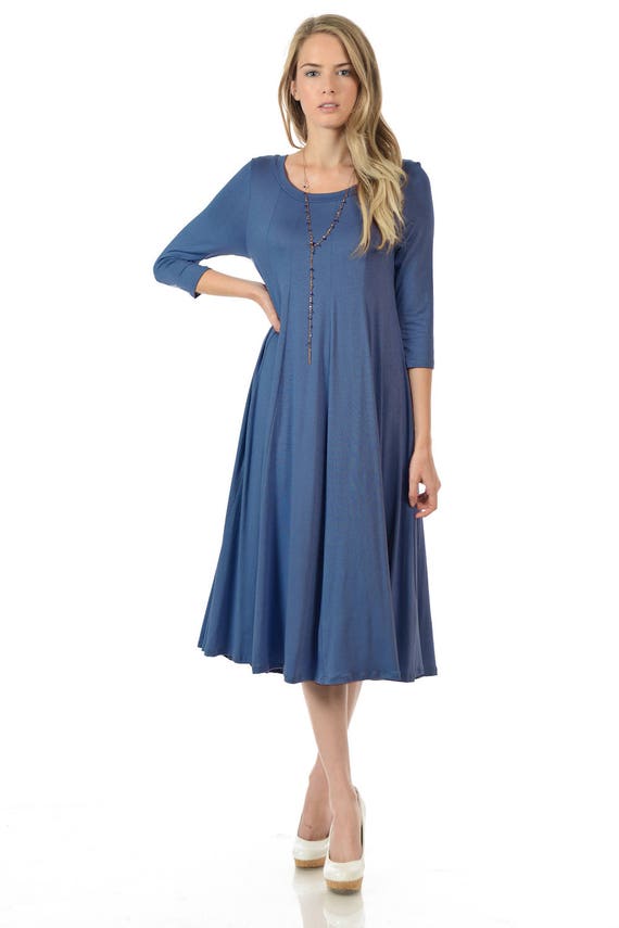 denim trapeze dress