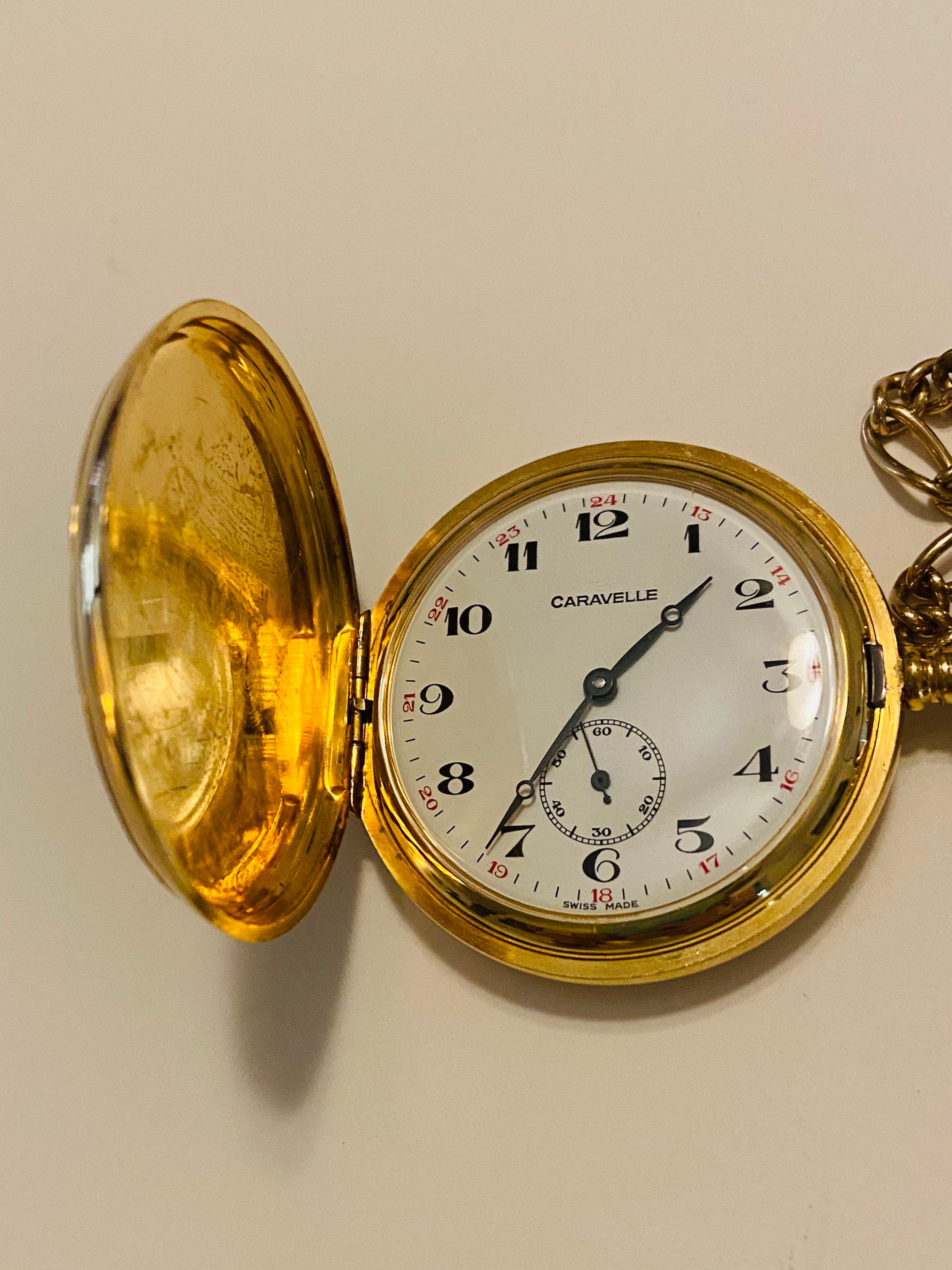 Caravelle swiss shop made pocket watch