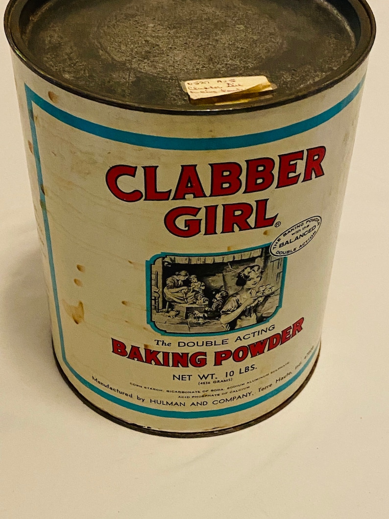 Clabber Girl Baking Powder Can From the 1950s. Paper Label in Etsy