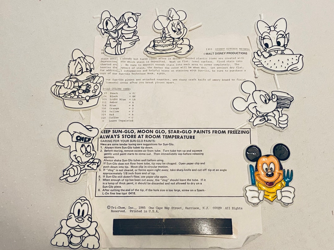 Vintage Tri Chem Brand Walt Disney Magnet Kit, Ready to Paint. Tri Chem ...