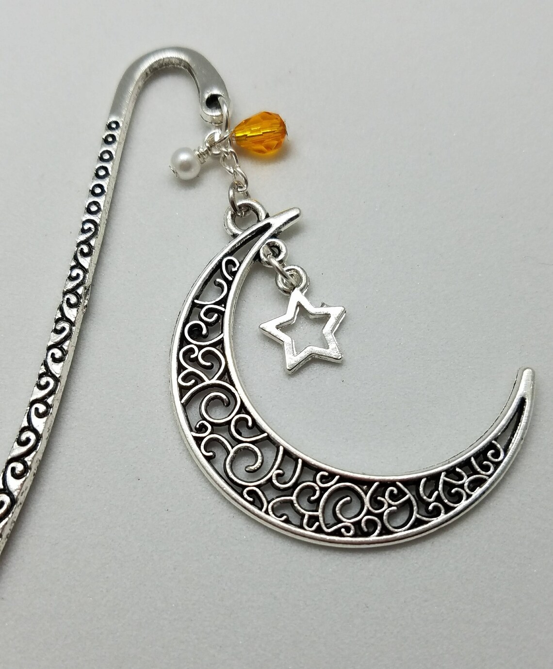 Celestial Moon Bookmark Book Accessory Moon Bookmark Etsy