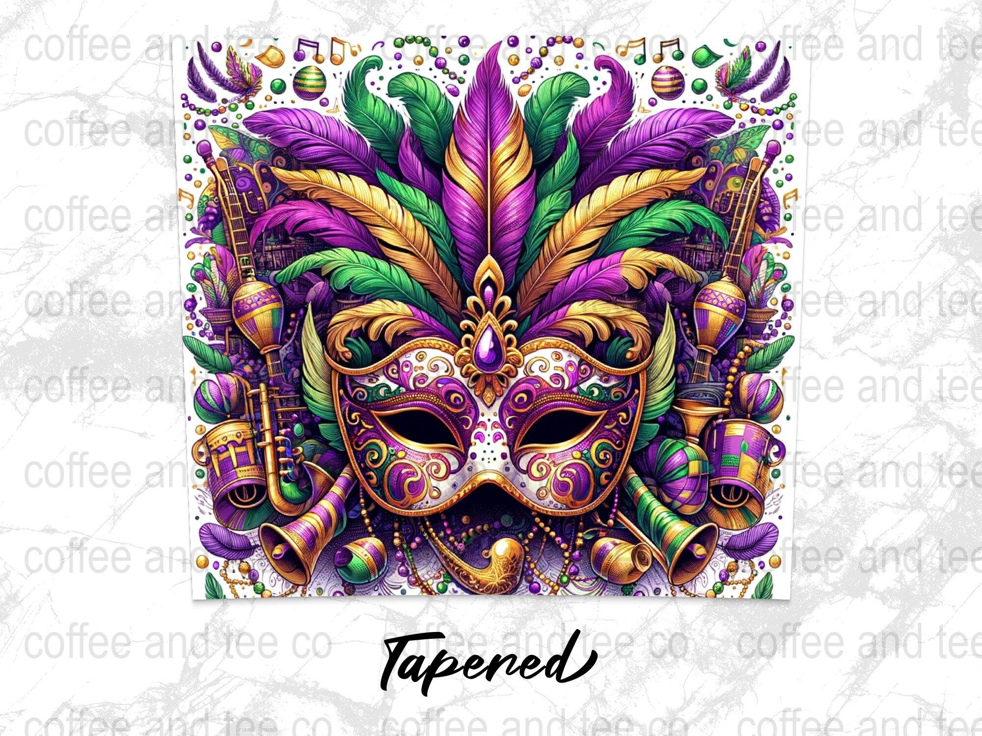 mardi gras tumbler svg