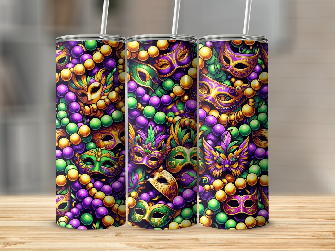 mardi gras tumbler ideas