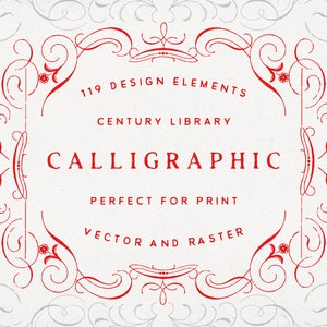 Paquete de líneas de caligrafía SVG con borde y marco para invitaciones y gráficos elegantes