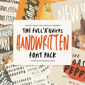 Handwritten Font Bundle, Expressive Brush Fonts Pack, Hand Drawn Fonts, Canva Font Pack, POD Fonts